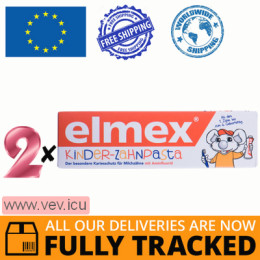 Elmex Toothpaste for children from the first tooth up to 6 years, 2p x 50 ml — Made in Poland — Free Delivery