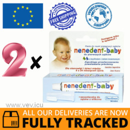 2 x NENEDENT BABY TOOTHPASTE FOR CHILDREN 20ML - MADE IN POLAND - FREE SHIPPING