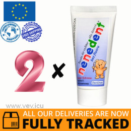2 x NENEDENT PASTE WITHOUT FLUORIDE FOR CHILDREN 50ML - MADE IN POLAND - FREE SHIPPING