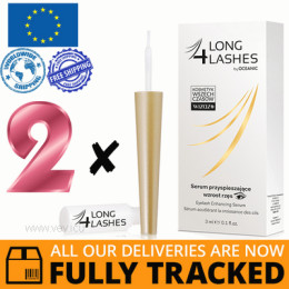 2 x LONG 4 LASHES, EYELASH SERUM 3ML - MADE IN POLAND - FREE SHIPPING