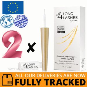 2 x LONG 4 LASHES, EYELASH SERUM 3ML - MADE IN POLAND - FREE SHIPPING