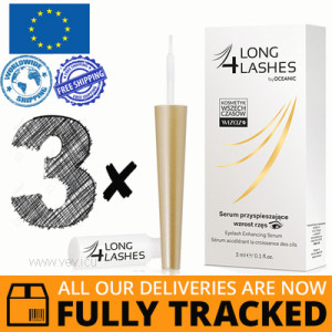 3 x LONG 4 LASHES, EYELASH SERUM 3ML - MADE IN POLAND - FREE SHIPPING
