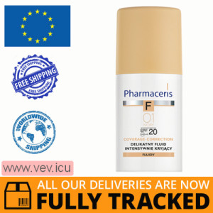 Pharmaceris F Coverage-Correction, delicate fluid with intense coverage, 01 Ivory, SPF20, 30 ml — Made in Poland — Free Delivery