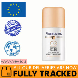 Pharmaceris F Coverage-Correction, delicate fluid with intense coverage, 03 Bronze, SPF20, 30 ml — Made in Poland — Free Delivery