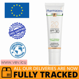 Pharmaceris F Matt-Mineral-Correction, mineral matting dermo-fluid, 20 Natural, SPF 30, 30 ml — Made in Poland — Free Delivery