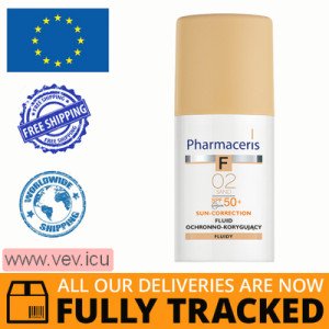 Pharmaceris F Sun-Correction, protective and correcting fluid, 02 Sand, SPF 50+, 30 ml — Made in Poland — Free Delivery Pharmaceris F Sun-Correction, protective and correcting fluid, 02 Sand, SPF 50+, 30 ml — Made in Poland — Free Delivery