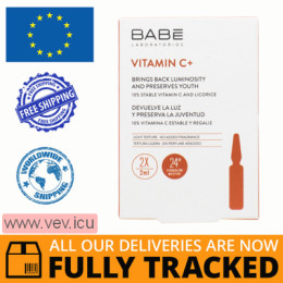 Babe Laboratorios Concentrated ampoules Vitamin C+, 2ml x 2 pcs — Made in Spain — Free Delivery