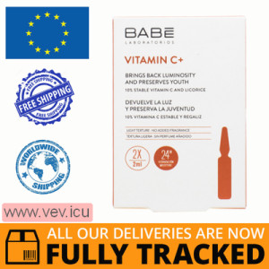 Babe Laboratorios Concentrated ampoules Vitamin C+, 2ml x 2 pcs — Made in Spain — Free Delivery