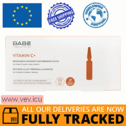 Babe Laboratorios Concentrated ampoules Vitamin C+, 2ml x 10 pcs — Made in Spain — Free Delivery
