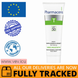 Pharmaceris T Sebo-Moistatic, Moisturizing and Soothing Face Cream, SPF30, 50 ml — Made in Poland — Free Delivery