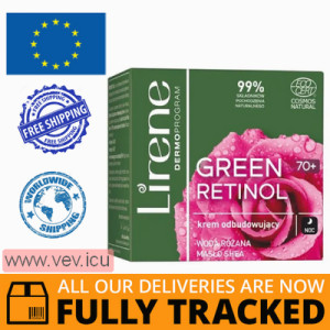Lirene Green Retinol 70+, Rebuilding night face cream, 50 ml — Made in Poland — Free Delivery