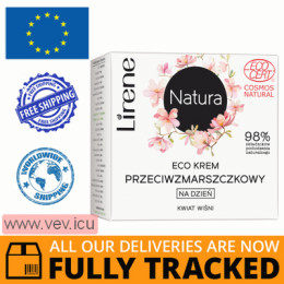 Lirene Natura, Eco anti-wrinkle day cream, cherry blossom, 50 ml — Made in Poland — Free Delivery
