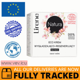Lirene Natura, Eco anti-wrinkle night cream, cherry blossom, 50 ml — Made in Poland — Free Delivery