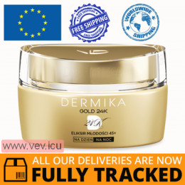 Dermika Gold 24K, Cream elixir of youth 45+, day and night, 50 ml — Made in Poland — Free Delivery  
