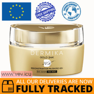 Dermika Gold 24K, youth reconstructor cream 65+, day and night, 50 ml — Made in Poland — Free Delivery  