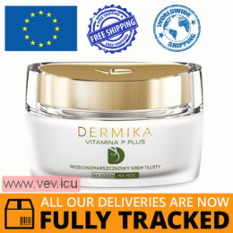 Dermika Vitamina P Plus, Anti-wrinkle greasy cream, couperose skin, day and night, 50 ml — Made in Poland — Free Delivery  