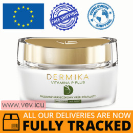 Dermika Vitamina P Plus, Semi-rich anti-wrinkle cream, day and night, 50 ml — Made in Poland — Free Delivery  