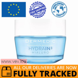 Dermedic Hydrain 3 Hialuro, ultra-moisturizing face cream-gel, dry skin, 50 g — Made in Poland — Free Delivery  