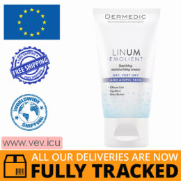 Dermedic Linum Emolient, soothing moisturizing cream for dry, very dry and atopic skin, 50 g — Made in Poland — Free Delivery  