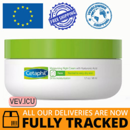 Cetaphil, Face Moisturizing Cream with Hyaluronic Acid, Night, 48 ml — Made in Switzerland — Free Delivery