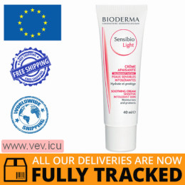 Bioderma Sensibio Light, soothing and moisturizing cream with a light texture, sensitive and hypersensitive skin, 40 ml — Made in Poland — Free Delivery