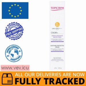 Topicrem Calm+ Soothing Protective cream SPF50+ 40ml — Made in France — Free Delivery