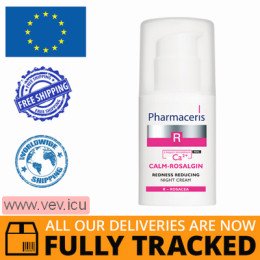 Pharmaceris R Calm-Rosalgin, night cream reducing redness with a soothing Ca2 + complex, 30 ml — Made in Poland — Free Delivery