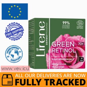 Lirene Green Retinol 70+, Rebuilding night face cream, 50 ml — Made in Poland — Free Delivery