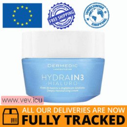 Dermedic Hydrain 3 Hyaluro, a deep moisturizing cream for dry skin, 50 g — Made in Poland — Free Delivery  