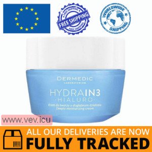 Dermedic Hydrain 3 Hyaluro, a deep moisturizing cream for dry skin, 50 g — Made in Poland — Free Delivery  