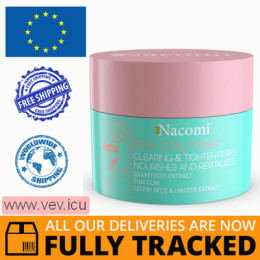 Nacomi Pink Clay Maks, 50 ml — Made in Poland — Free Delivery