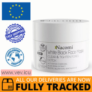 Nacomi, Black and White mask with charcoal, 50 ml — Made in Poland — Free Delivery Nacomi, Black and White mask with charcoal, 50 ml — Made in Poland — Free Delivery
