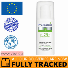 Pharmaceris T Sebo-Almond Peel, night cream with 10% mandelic acid, 2nd degree of exfoliation, 50 ml — Made in Poland — Free Delivery