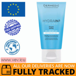 Dermedic Hydrain 3 Hialuro, enzyme peeling, dehydrated, dry and very dry skin, 50 ml — Made in Poland — Free Delivery  