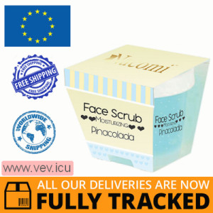 Nacomi, Moisturizing Face and Lip Scrub, Pinacolada, 80 g — Made in Poland — Free Delivery