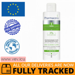 Pharmaceris T Sebo-Almond-Claris, bacteriostatic cleansing fluid for the face, neckline and back, 190 ml — Made in Poland — Free Delivery