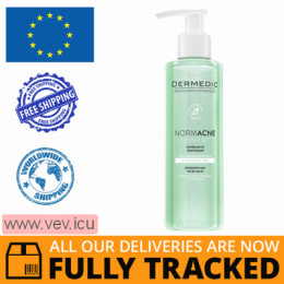 Dermedic NormAcne Preventi, antibacterial cleansing gel, for oily, combination and acne skin, 200 ml — Made in Poland — Free Delivery  