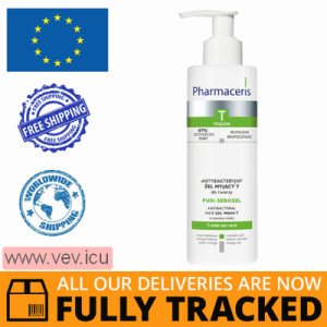 Pharmaceris T Puri-Sebogel, antibacterial T face cleansing gel, 190 ml — Made in Poland — Free Delivery