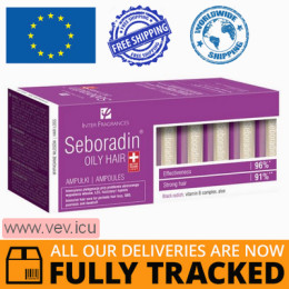 Seboradin Oily Hair, hair ampoules, 5.5 ml x 14 ampoules — Made in Poland — Free Delivery