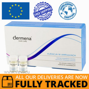 DERMENA HAIR CARE, ANTI-HAIR LOSS TREATMENT, 5 ML X 15 AMPOULES - MADE IN POLAND - FREE SHIPPING 