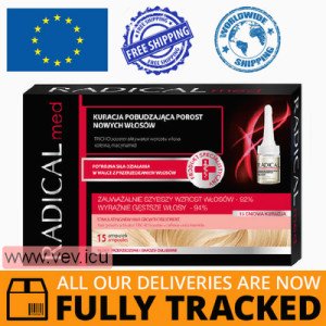 Radical Med, Hair Growth Treatment, 5 ml x 15 ampoules — Made in Poland — Free Delivery