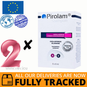 2 x PIIROLAM ANTI-DANDRUFF SHAMPOO SACHETS 6 X 6ML - MADE IN POLAND - FREE SHIPPING 