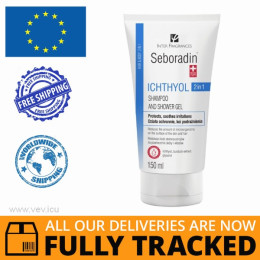 SEBORADIN ICHYTIOL, 2in1 SHAMPOO AND SHOWER GEL, 150 ML - MADE IN POLAND - FREE SHIPPING