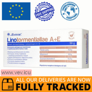 Linotormentiallae A + E tormentiol cream with vitamins A and E 50g — Made in Poland — Free Delivery 