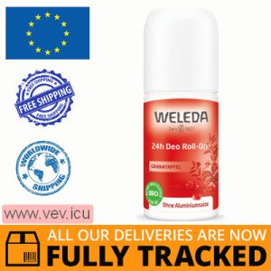 Weleda, Deo Roll-on, 24h deodorant with pomegranate, 50 ml — Made in Switzerland — Free Delivery