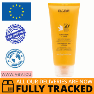 Babe Laboratorios Sunscreen Lotion SPF 50+, 200 ml — Made in Spain — Free Delivery
