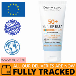 Dermedic Sunbrella, Protective cream for couperose skin SPF 50+, 50 ml — Made in Poland — Free Delivery  