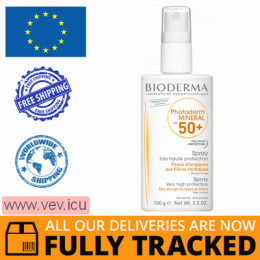 Bioderma Photoderm Mineral, protective spray with a mineral filter, SPF 50+, 100g — Made in Poland — Free Delivery