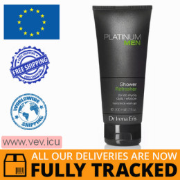 Dr Irena Eris Platinum Men, Shower Refresher Cleansing Gel for Body and Hair 200 ml — Made in Poland — Free Delivery