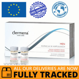 DERMENA MEN, ANTI-HAIR LOSS TREATMENT, 5 ML x 15 AMPOULES - MADE IN POLAND - FREE SHIPPING 